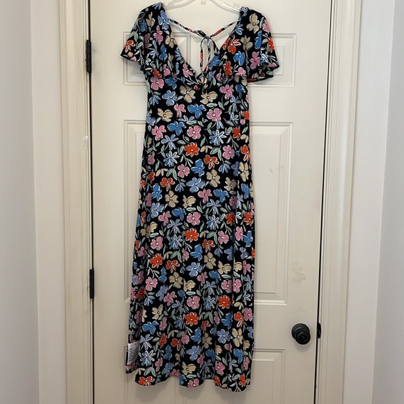 ASOS DESIGN flutter sleeve floral midi tea dress/NWOT/8 - Picture 14 of 16